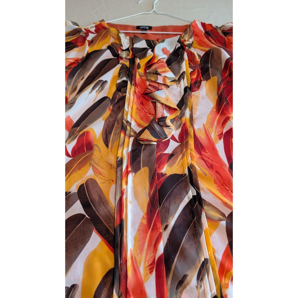 Women's Fall Color Spiced Ora Blouse with Short sleeves. Apt 9 Size 1X